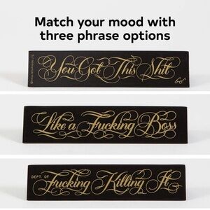 Black and Gold Decorative Desk Sign